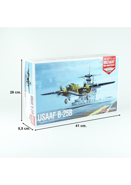12336 1/48 Ölçek, Usaaf B-25B Battle Of Midway (80TH Anniversary) Savaş Uçağı, Plastik Model Kiti