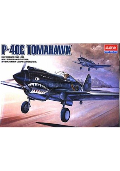 12280 1/48 Ölçek, P-40C Tomahawk Savaş Uçağı, Plastik Model Kiti