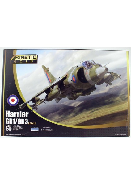 K48060 1/48 Harrier Gr1/gr3 Savaş Uçağı, Plastik Model Kiti