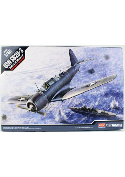 12324 1/48 Ölçek, Usn SB2U-3(BATTLE Of Midway) Savaş Uçağı, Plastik Model Kiti