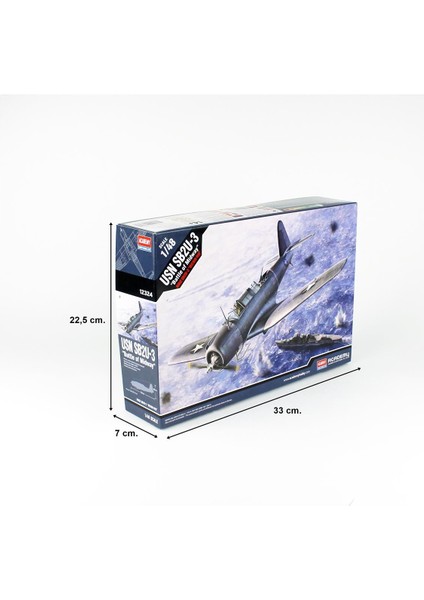 12324 1/48 Ölçek, Usn SB2U-3(BATTLE Of Midway) Savaş Uçağı, Plastik Model Kiti
