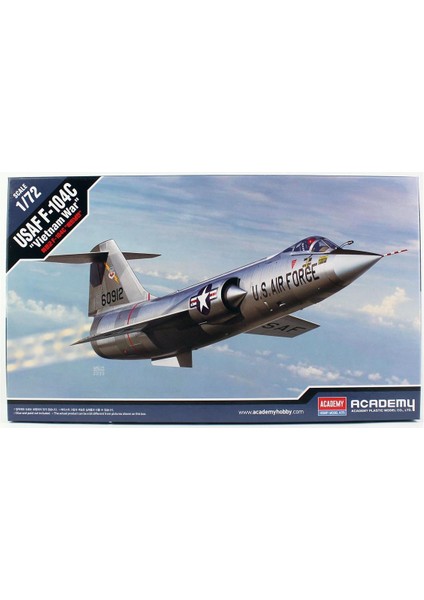 12576 1/72 Ölçek, Usaf F-104C (Vietnam Savaşı) Savaş Uçağı, Plastik Model Kiti