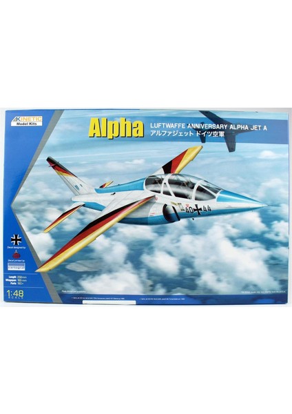 K48087 1/48 Alpha Jet A (Luftwaffe Anniversary Alpha Jet A) Savaş Uçağı, Plastik Model Kiti