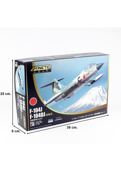 K48092 1/48 F-104J, F104DJ Starfighter J.a.s.d.f. (2 In 1) Savaş Uçağı, Plastik Model Kiti