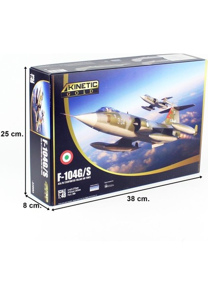 K48093 1/48 F-104G (Asa/m Starfighter Italian Air Force) Savaş Uçağı, Plastik Model Kiti fırsatları