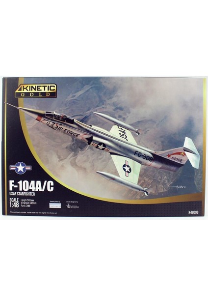 K48096 1/48 F-104A/C (Usaf Startfighter) Savaş Uçağı, Plastik Model Kiti