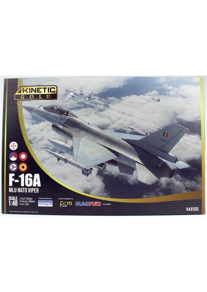 K48100 1/48 F-16A (Mlu Nato Viper) Savaş Uçağı, Plastik Model Kiti