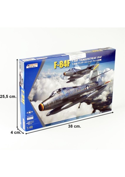 K48113 1/48 F-84F Thunderstreak Usaf Savaş Uçağı, Plastik Model Kiti