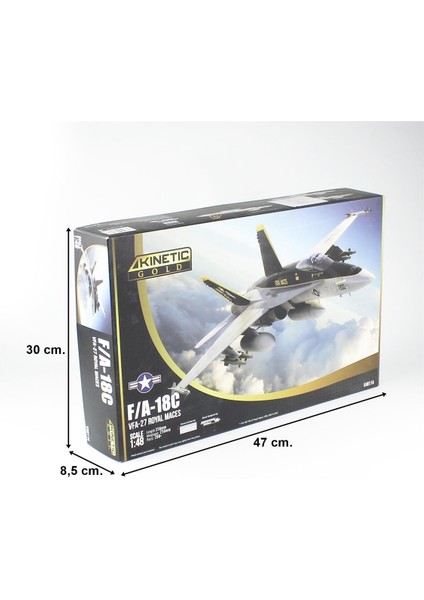 K48114 1/48 F/A-18C (Vfa-27 Royal Maces) Savaş Uçağı, Plastik Model Kiti