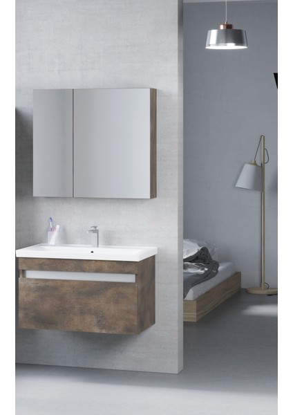 More 80 cm Patara Bronz Banyo Dolabı