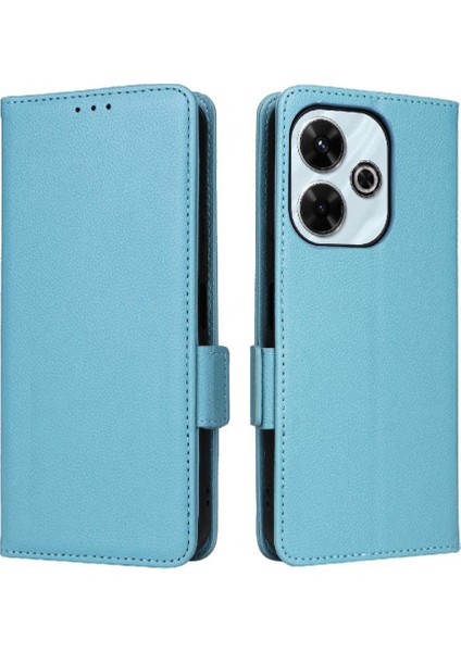 Xıaomı Poco M6 4g Manyetik Yan Toka Cüzdan Pu Deri Için Flip Case (Yurt Dışından)