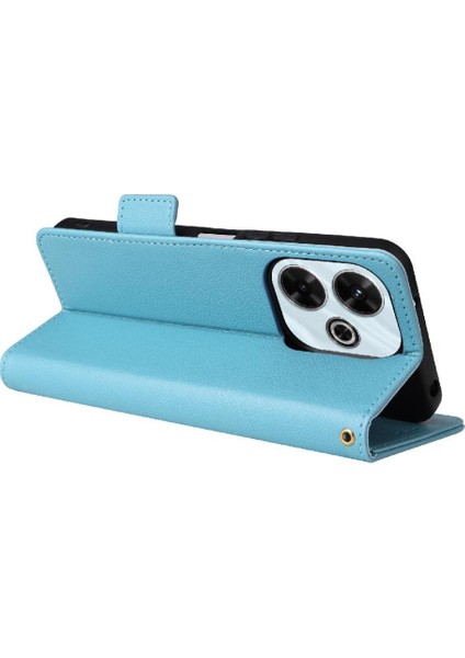 Xıaomı Poco M6 4g Manyetik Yan Toka Cüzdan Pu Deri Için Flip Case (Yurt Dışından)