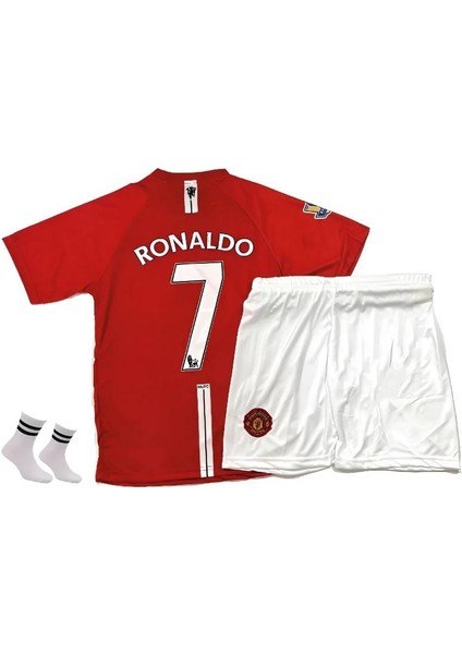 Gökmenspor Manchester Unıted 2008 Ronaldo Şampiyonlar Ligi 4 Lü Set Çocuk Forması Zyn