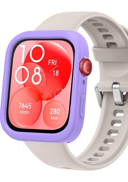 Huawei Watch Fit 3 Kılıf Soft Silicone - Lila