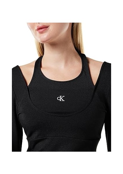 Calvin Klein Double Layer Milano Dress Elbise Kadın