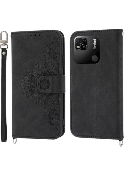 Xiaomi Redmi 12C Kabartmalı Darbeye Dayanıklı Çoklu Kredi Kartı Için Flip Case (Yurt Dışından)