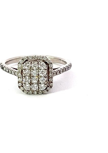 0,44 Ct 2,28 gr Baget Şekilli Pırlanta Yüzük