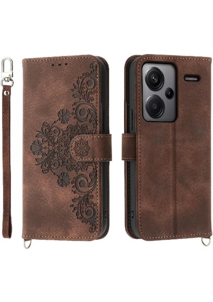 Xiaomi Redmi Not Için Flip Case 13 Pro Artı 5g Kabartmalı Bileklik Çoklu (Yurt Dışından) modelleri
