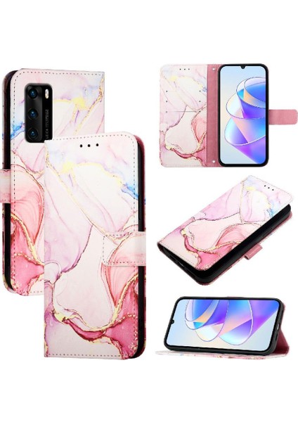 Huawei P40 Cüzdan Pu Deri Kickstand Mermer Desen (Yurt Dışından) indirimleri