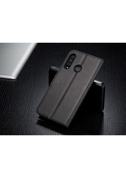 Tutucu ile Huawei P30 Lite Için Kılıf Buzağı Doku Yatay Çevir Deri (Yurt Dışından)