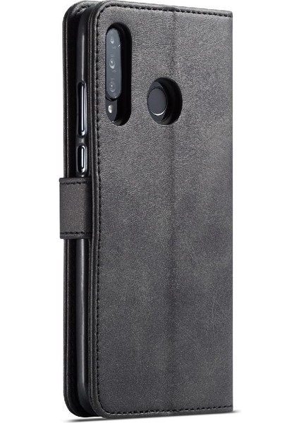 Tutucu ile Huawei P30 Lite Için Kılıf Buzağı Doku Yatay Çevir Deri (Yurt Dışından)