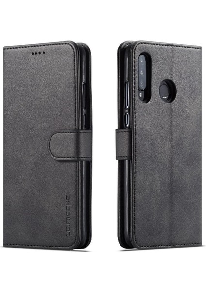 Tutucu ile Huawei P30 Lite Için Kılıf Buzağı Doku Yatay Çevir Deri (Yurt Dışından)