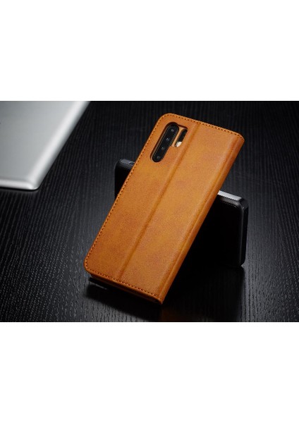 Huawei P30 Pro Buzağı Doku Yatay Kapak Kılıf Için Kılıf ile (Yurt Dışından) fiyatları