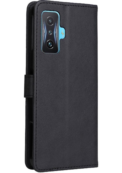 Xiaomi Poco F4 Gt Için Flip Case Klasik Düz Renk Yüksek Kaliteli Deri (Yurt Dışından)