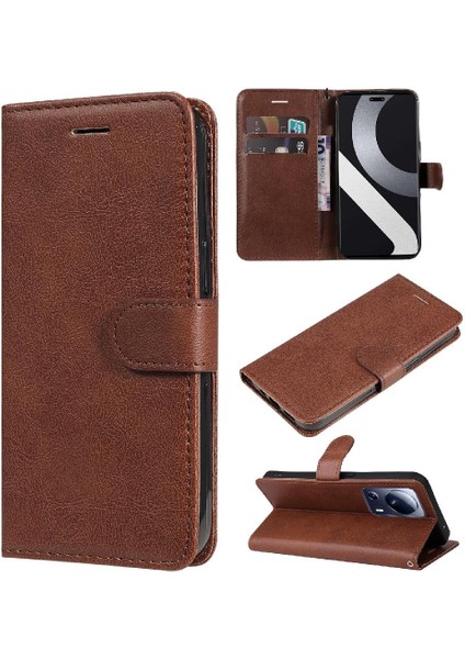 Kart Yuvası Klasik Düz Renk Iş ile Xiaomi 13 Lite Için Flip Case (Yurt Dışından) fırsatları