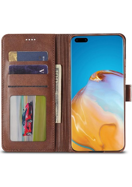 Huawei P40 Buzağı Doku Yatay Kapak Kılıf Için Tutucu ile (Yurt Dışından) fiyatları