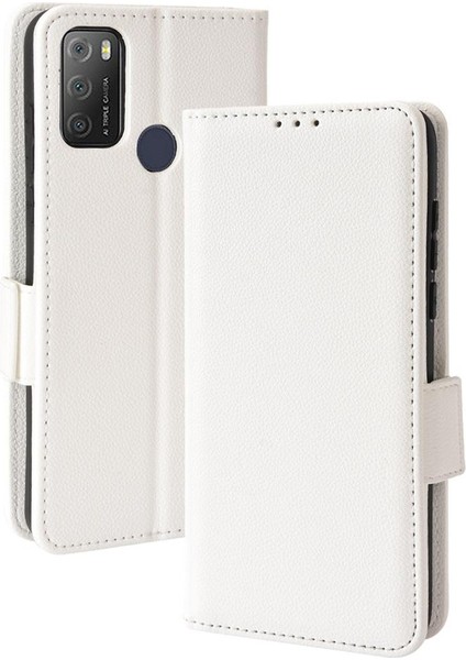 Alcatel 1s 2021 Cüzdan Manyetik Kart Yuvaları Tutucu Yan Toka Pu (Yurt Dışından) fiyatları