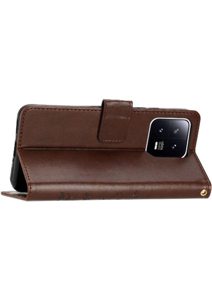 Xiaomi Redmi Not 13 4g Pu Deri Kickstand Manyetik Kart Için Filp Durumda (Yurt Dışından)