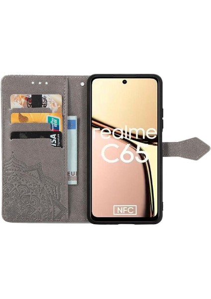Realme C65 Için Flip Case Zarif Desen Basit Iş Kapak Kılıfı (Yurt Dışından) modelleri