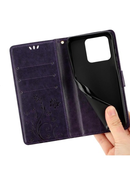 Xiaomi Redmi Not 13 4g Pu Deri Kickstand Manyetik Kart Için Filp Durumda (Yurt Dışından)