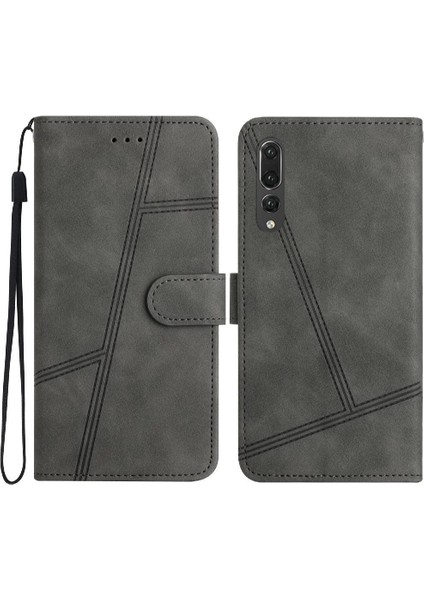 SZY Market Huawei P20 Pro Için Flip Case Bilek Kayışı Cüzdan Pu Deri Kart Yuvaları Tam (Yurt Dışından)