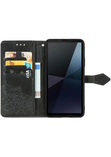 SZY Market Sony Xperia 10 Vı Flip Kapak Için Flip Case Deri Kılıf Basit Iş (Yurt Dışından)