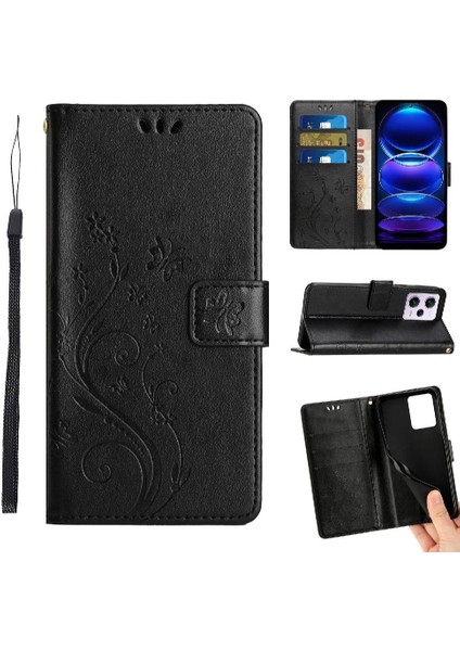 Xiaomi Redmi Not 12 Için Filp Durumda Pro 5g Kart Tutucu Kickstand Bilek Pu (Yurt Dışından)