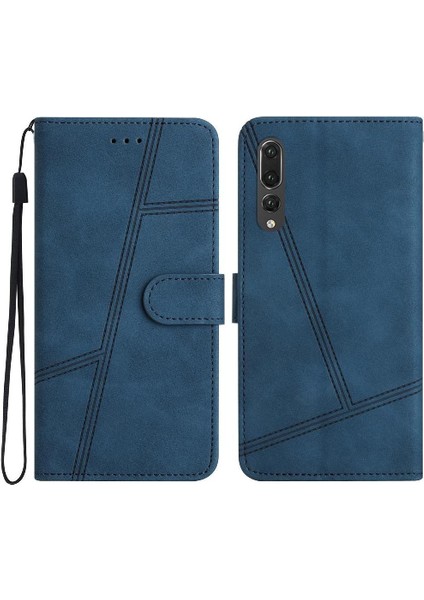 SZY Market Huawei P20 Pro Için Flip Case Bilek Kayışı Cüzdan Pu Deri Kart Yuvaları Tam (Yurt Dışından)