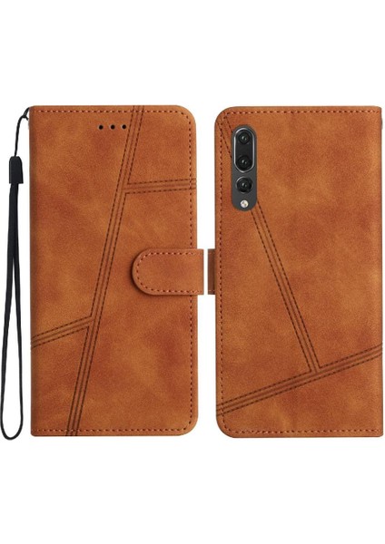 Huawei P20 Pro Için Flip Case Bilek Kayışı Cüzdan Pu Deri Kart Yuvaları Tam (Yurt Dışından) indirimleri