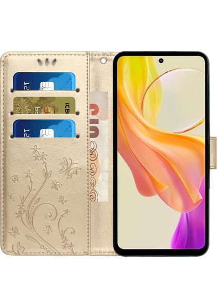 Vivo Y36 Için Filp DURUMDA/Y78 Pu Deri Manyetik Kapatma Bilek Kayışı Kartı (Yurt Dışından)