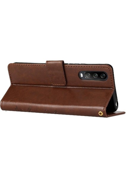 Sony Xperia 10 Iv Için Filp Durumda Manyetik Kapatma Bilek Kayışı Kickstand Pu (Yurt Dışından) modelleri