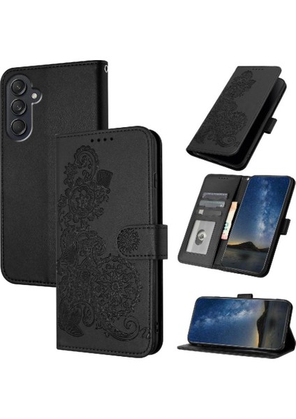 SZY Market Kart ile Samsung Galaxy M55 Pu Deri Manyetik Kapatma Için Flip Case (Yurt Dışından)