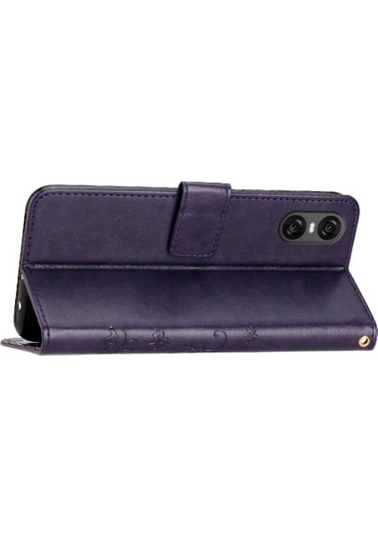 Sony Xperia 10 Vı Için Filp Durumda Bilek Kayışı Manyetik Kapatma Kickstand Pu (Yurt Dışından) indirimleri