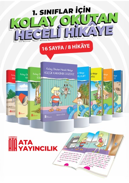 Ata 1.Sınıf Dik Temel Harflerle Kolay Okutan Heceli Hikaye