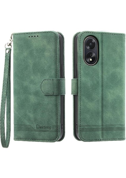 Oppo A38 4g Premium Bileklik Manyetik Kapatma Kart Yuvaları Için Flip Case (Yurt Dışından)