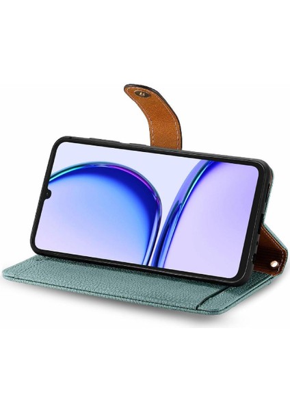 Realme Not Için Flip Case 50 Deri Kılıf Aşk Cüzdan Fermuar Darbeye (Yurt Dışından)