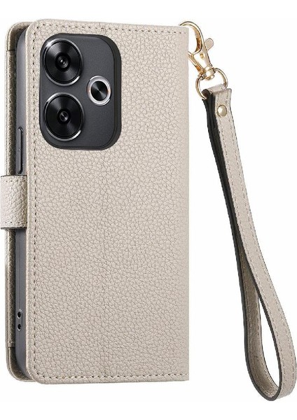 Xiaomi Poco F6 Cüzdan Fermuar Aşk Için Flip Case Darbeye Deri Kılıf (Yurt Dışından)
