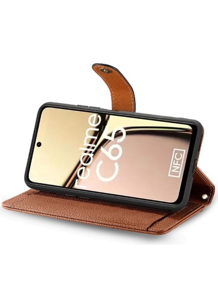 Realme C65 Aşk Fermuar Cüzdan Deri Kılıf Için Flip Case Darbeye (Yurt Dışından) fiyatları