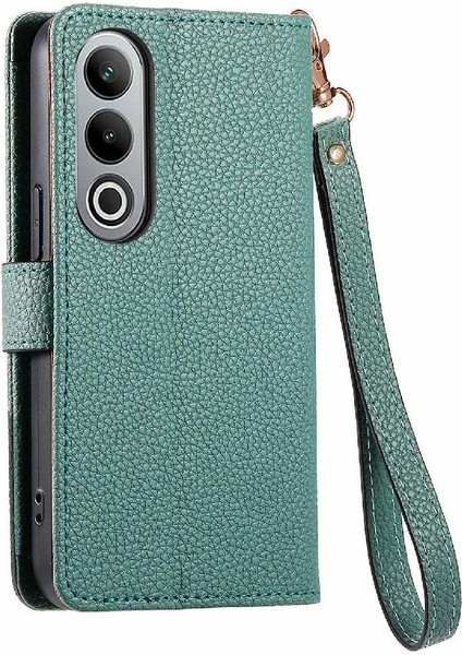 Oneplus Nord Ce4 Deri Kılıf Için Flip Case Darbeye Aşk Fermuar Cüzdan (Yurt Dışından)