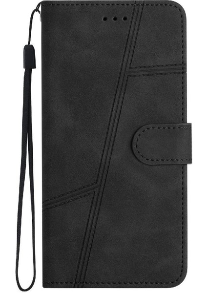 IPhone 13 Için Flip Case Pro Max Tam Koruma Bilek Kayışı Cüzdan Pu Flip (Yurt Dışından)